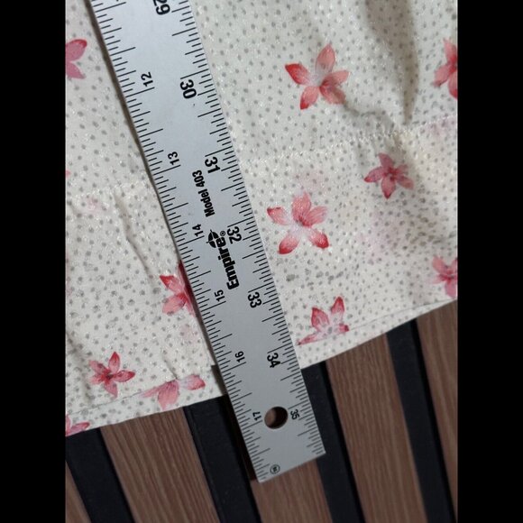 Rebecca Taylor Dress Medium V Neck Floral Pocket Metallic Polka Dot Ruffled Silk - Picture 5 of 10